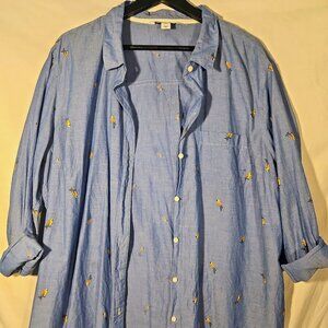 Old Navy Blue Button-Up Shirt – Size 2XL